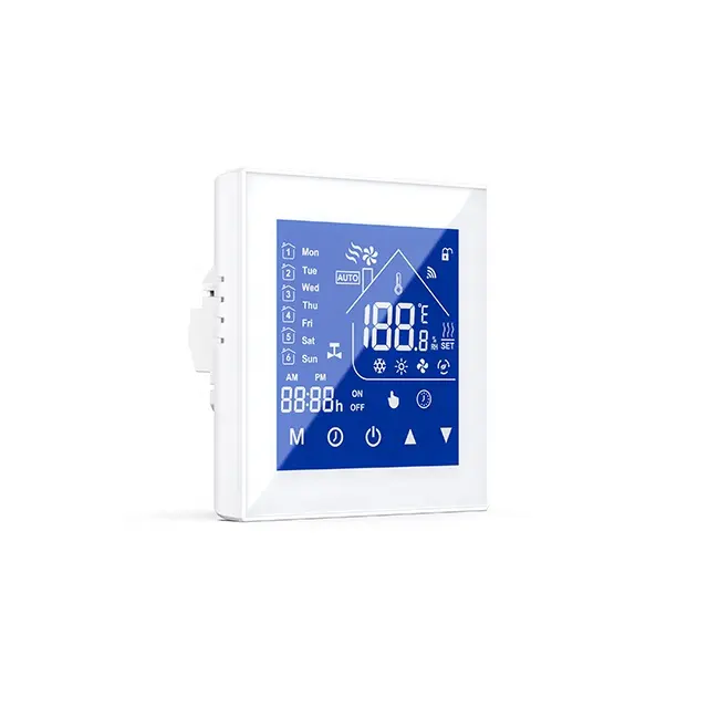 Tuya Smart Home Climatiseur sans fil HVAC Dispositif de refroidissement WiFi avec thermostat d'ambiance intégré Compatible avec l'application pour téléphone portable