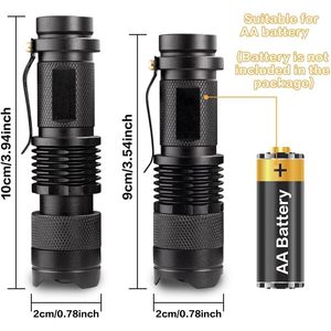 Wayllshine Red <b>Led</b> <b>Flashlight</b> 0-200M Beam Distance Aluminum Alloy Body Tail Switch For Camping - Product Image 4