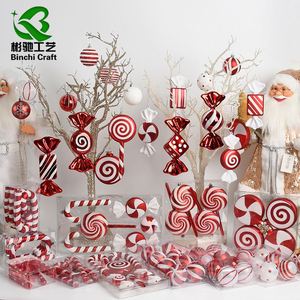 Ornements de Noël en PVC inspirés des bonbons, décorations festives à suspendre aux fenêtres et pendentifs, boules pour sapin de Noël - Product Image 3