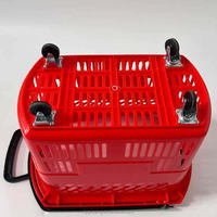 Carrito de Compras con Asas, Personalizable, Ecológico, Material PP Resistente, 2 Asas, Colores Personalizados, Ruedas de Plástico, Cesta de Compras con Ruedas para Comercio Minorista