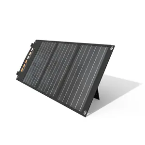 Tela impermeable monocristalina de 18V, panel solar USB plegable portátil rígido para acampar, paneles solares plegables de 60 vatios