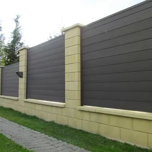 outdoor wpc fence easy installation 1.8m * 1.8m co-extrusion home garden fence boards wpc fence panels