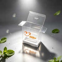 Boîte d'emballage en plastique transparente OEM personnalisée, boîte à deux extrémités pliables, idéale pour les cadeaux, les articles de usage quotidien, les cosmétiques et l'emballage alimentaire pour la vente au détail