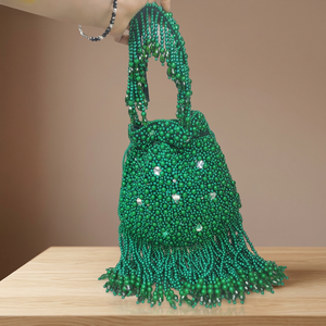 Sac à main pour femme en perles brodées faites à la main, style Potli, motif lune, étoile, scorpion, design de luxe, pour soirée - Product Image 3