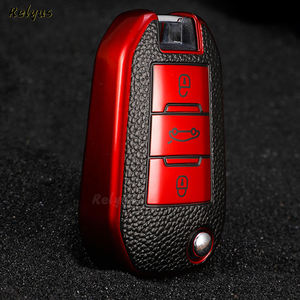 Custodia in pelle per chiave a distanza per auto per Peugeot 208 3008 308 508 408 2008 307 4008 per <span class=keywords><strong>Citroen</strong></span> C4 C3 C6 <span class=keywords><strong>CACTUS</strong></span> C8 guscio protettivo - Product Image 1