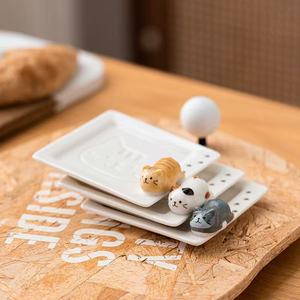 M Piatto piccolo in ceramica stile giapponese creatività Home ristorante salsa di soia aceto <span class=keywords><strong>senape</strong></span> condimento animale piatto in ceramica <span class=keywords><strong>cucina</strong></span> - Product Image 3