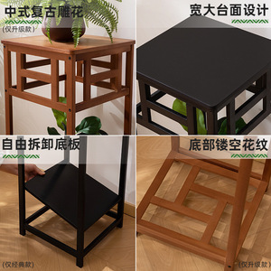 New Chinese style balcony flower stand, plant stand, living room hall household indoor floor flower pot storage rack - Product Image 4