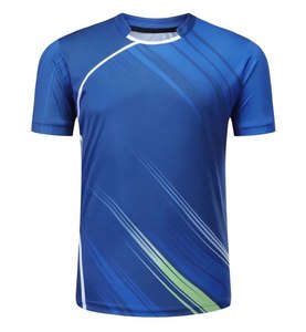 T-shirt à manches courtes pour homme et femme, haut en Polyester à séchage rapide, tenue de Badminton, de Tennis de Table, et de volley-ball, vente en gros, - Product Image 4