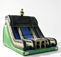 Château gonflable géant Triple Menace de 24 pieds - Matériau PVC pour usage commercial et domestique en extérieur