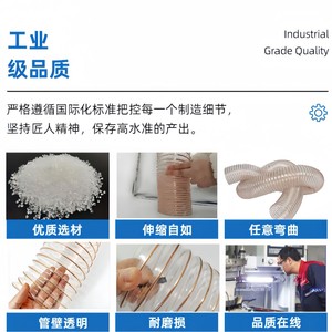 Qianrun Rubber Plastic Antistatic Vacuum Hose 00525-05 Flexible High Temperature Resistant For Ventilation Exhaust Pipes - Product Image 5