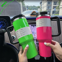 Vaso Térmico de Acero Inoxidable con Aislamiento de Doble Pared de 40 oz, Vaso Térmico de Acero Inoxidable con Aislamiento de Doble Pared de 40 oz con Asa