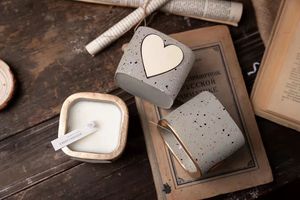 Florescence chaud coeur tasse maison élégante faite à la main cire de soja décoration de la maison parfum personnalisé bougie parfumée naturelle - Product Image 3