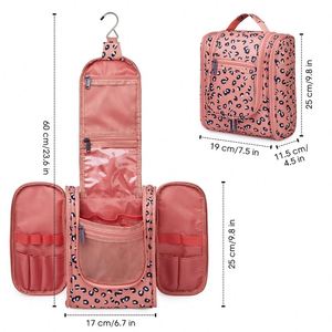 Sac de toilette de voyage grande capacité personnalisé BSCI, rose, pour femmes, autres sacs cosmétiques, sac de maquillage, sac cosmétique à étiquette privée - Product Image 6