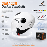 Casque de moto sportif ouvert homologué ECE, casque de moto ouvert personnalisé, équipement de conduite de qualité professionnelle