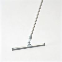 Serpillère de sol de haute qualité avec manche en acier inoxydable et lame en caoutchouc gris pour le nettoyage des sols de cuisine, salle de bain et garage