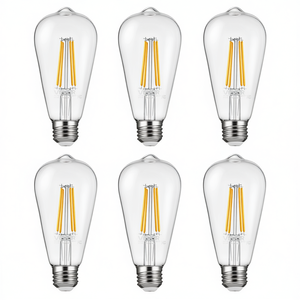 Bombillas LED Edison Vekkro ST19 7W 800 Lúmenes 2700K Base E26 Blanco Cálido Regulable Iluminación Residencial - Product Image 1