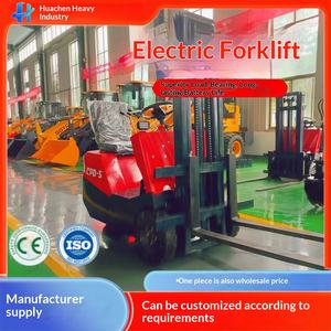 Chariot de manutention compact 2 en 1, 1 tonne, à quatre roues motrices, avec levage hydraulique au lithium et empilage complet - Product Image 1