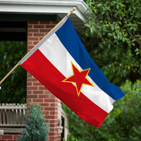 Drapeau national de la Yougoslavie - Fanion en polyester imprimé numériquement de 3 pieds sur 5 pieds (Neuf)