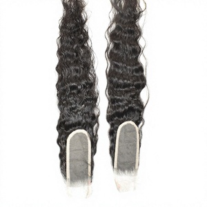 Raw <b>Cheap</b> Wholesale Virgin Vendor Black Single Drawn 2*6 HD Lace Closure Wavy Weave Vietnamese Human Hair <b>Extensions</b> - Product Image 1