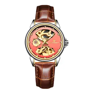 Orologio da polso FNGEEN 8818 pelle a prova di acqua orologi femminili meccanico automatico orologio da polso
