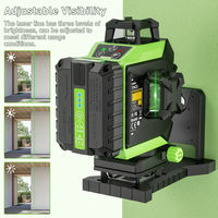 Niveau laser Huepar 704CG auto-nivelant 16 lignes, faisceau vert rotatif 4D automatique