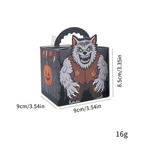 Boîte à bonbons Halloween 2026, boîte en papier 3D carrée pour la veille de Noël - Product Image 4