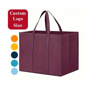 Sac fourre-tout non tissé laminé réutilisable imprimé personnalisé pliable taille personnalisable stockage promotionnel sac d'épicerie logo - Product Image 1