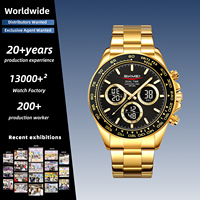 SKMEI 2587 Nouvelle Arrivée Montre Digitale Sportive Tendance pour Homme Bracelet en Acier Inoxydable Étanche 30M Alarme Compte à Rebours Montre-Bracelet