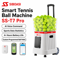 Machine à balles de tennis portable et pliable, capacité de 140 balles, intervalle de 1,8 à 9 secondes, contrôle par application, batterie 12V-18AH, entraînement pour club et école