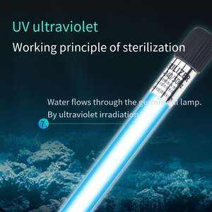 Aquarium Fish Tank <span class=keywords><strong>Lampe</strong></span> de désinfection germicide UV Acier inoxydable 5W Tension universelle Eco-Friendly Living Room Use Bags - Product Image 5