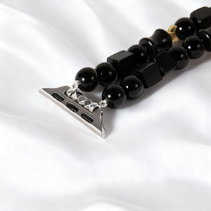 Montre Handodo de luxe pour femmes, élégante et colorée, avec des pierres précieuses, des cristaux et des perles d'obsidienne, avec un bracelet de 38 mm/42 mm et un bracelet de 16 mm pour montre - Product Image 1