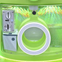 Monnayeur commercial pour machine à capsules entièrement transparentes, avec filet métallique, en anglais, en plastique, réglable, pour jeux à gagner