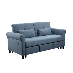 Canapé-lit trois places en tissu éponge de style européen, avec rangement USB, écologique, pour salon et <span class=keywords><strong>appartement</strong></span> – Vente en gros OEM de haute qualité - Product Image 1
