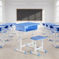 Chaises à prix d'usine pour salle d'étude, table d'écriture réglable pour enfants, mobilier de classe moderne et confortable