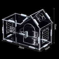 Terrarium moderne en acrylique écologique pour araignées sauteuses, avec services de moulage et de découpe, en forme de maison à double pièce pour reptiles