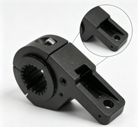 Support de fixation pour tube lumineux de moto en aluminium anodisé noir sur mesure, usinage CNC, service OEM pour la modification de l'éclairage de moto