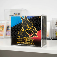 Boîte de présentation en acrylique pour Elite Trainer Box (ETB) pour la protection de la collection, résistance aux UV, fermeture magnétique, portable