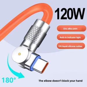 Cable de Datos Giratorio USB Tipo-C, Carga Súper Rápida de 120W, 3 en 1, 6A, 1M 1.5M 2M, Cables de Carga para Teléfono Móvil - Product Image 2