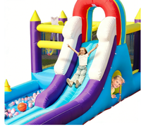 Structure gonflable d'extérieur en PVC Oxford pour divertissement aquatique, mur d'escalade, toboggan et piscine à balles géante triangulaire pour enfants, usage domestique et scolaire