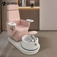Fauteuil de pédicure électrique de luxe au design original, réglable, avec fonction de massage et spa pour les pieds, en forme de lune