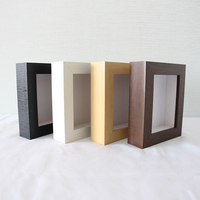 Cadres photo 3D modernes en boîte à ombre, creux de 3 cm, en plastique noir, 10x15 cm, écologiques, pour la décoration intérieure, avec paysage.