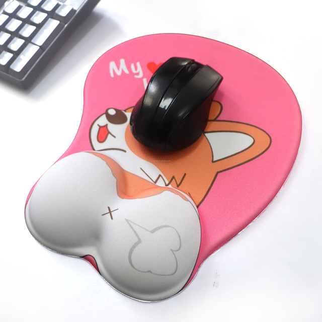 BSCI Wrist Mouse Pad with Wrist Rest Customized Design 3D Mouse Pad Sexy Girls Custom Boob