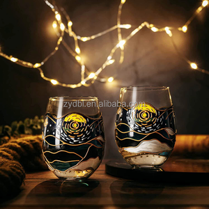 Copa de Vino Pintada a Mano con Diseño Artístico de la Noche Estrellada de Van <span class=keywords><strong>Gogh</strong></span>, Modelo 2026, Perfecta para Amantes del Vino, Entusiastas del Arte y Regalos - Product Image 5