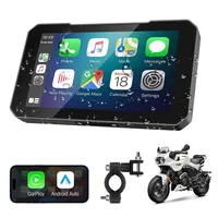 Système de navigation GPS 5 pouces pour voiture, navigation embarquée, CarPlay sans fil, Android Auto, enregistreur de conduite pour moto, étanche IP67