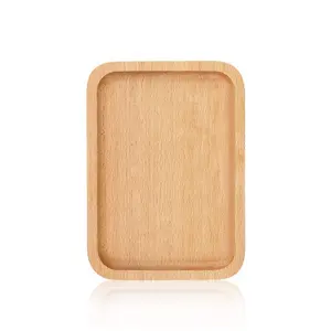 Plateau de service en bois Rectangle personnalisé, pour le thé, les fruits, le Dessert, les gâteaux, salade, le beurre, le thé 1 pièce