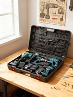 Perceuse à percussion sans fil portable 21V Li-ion avec moteur sans balais, couple maximal 200 Nm, qualité industrielle OEM