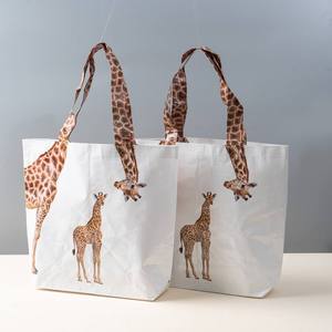 Borsa in Tessuto PP Stampata con Cartone Animato di Giraffa Personalizzata |   Borsa tote grande capacità, rivestita e rinforzata, per <span class=keywords><strong>shopping</strong></span>, esposizioni, pubblicità e regali - Product Image 2