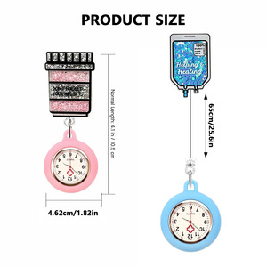 뜨거운 판매 Quicksand 병원 개폐식 간호사 회중시계, 교수형 시계 선물 - Product Image 3