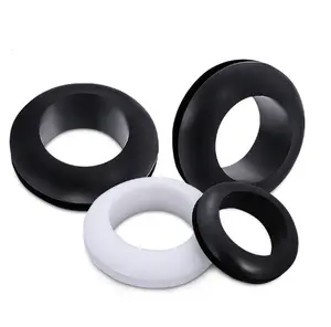 Black White Silicone Rubber Wire Grommet O Ring Washer Set Rubber Wire Grommets