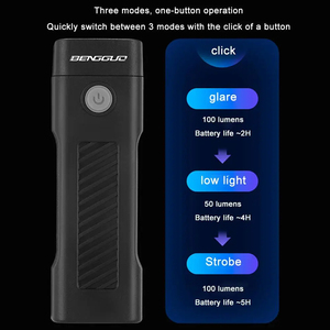 Xe đạp ánh sáng phía trước siêu sáng USB sạc mini xe đạp Đèn pha 3 chế độ ánh sáng dễ dàng để cài đặt đèn pin chống thấm nước - Product Image 2